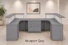 Picture of 2 Person U Shaped Reception Desk with Transaction Counter and Storage