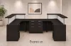 Picture of 2 Person U Shaped Reception Desk with Transaction Counter and Storage