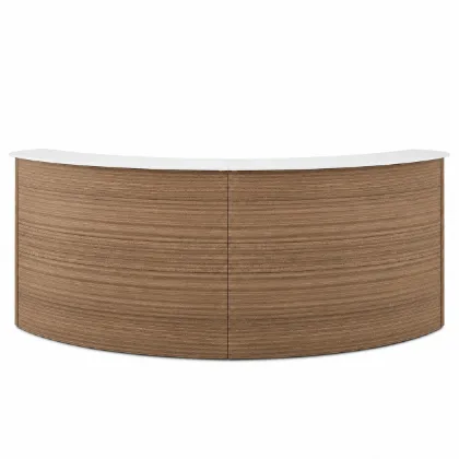 modern curved front desk for office reception