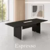8 foot boat shaped conference table with power