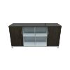 Picture of Office Storage Cabinet Credenza with Doors and Open Shelves