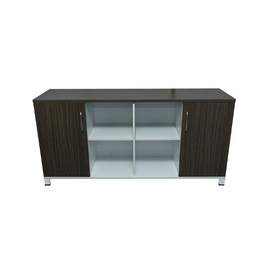 Picture of Office Storage Cabinet Credenza with Doors and Open Shelves