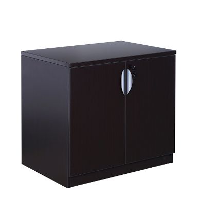 Picture of Office Storage Cabinet with Locking Doors and Adjustable Shelf-Mocha