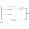 Picture of Double Lateral Filing Cabinet Credenza with Locking Drawers