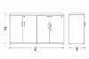 Picture of  Buffet Credenza with Locking Doors, Drawer Storage and Adjustable Shelves