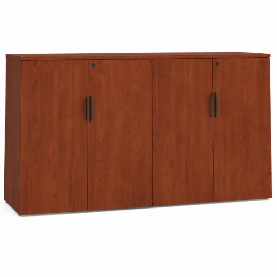 Picture of Double Storage Cabinet Credenza with Locking Doors and Adjustable Shelves