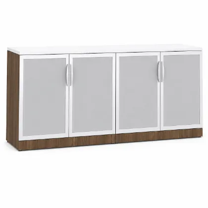 Picture of Office Storage Credenza with Glass Doors and Adjustable Shelves