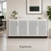 office storage credenza with glass doors