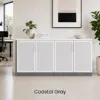 	office storage credenza with glass doors