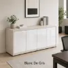 modern office credenza with glass doors