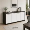modern office credenza with glass doors
