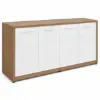 modern office credenza with glass doors