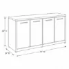 modern office credenza with glass doors