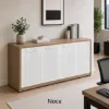 modern office credenza with glass doors