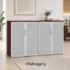 72 inch office storage credenza with glass doors