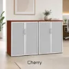 72 inch office storage credenza with glass doors