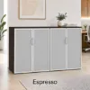 72 inch office storage credenza with glass doors