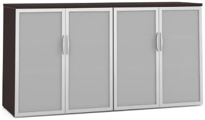 72 inch office storage credenza with glass doors