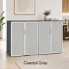 72 inch office storage credenza with glass doors