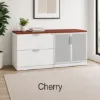 office credenza with glass doors and file drawers