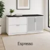 office credenza with glass doors and file drawers