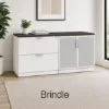 Picture of Office Credenza with Glass Doors and Locking Lateral File Drawers