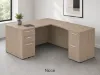 executive L shaped desk with reversible return