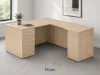executive L shaped desk with reversible return