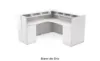 L shaped reception desk with LED lights