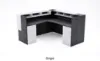 L shaped reception desk with LED lights