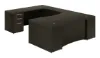 U shaped executive desk with drawers and bow front