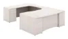 U shaped executive desk with drawers and bow front