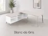 modern L shaped desk with side storage credenza