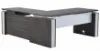  height adjustable L shaped desk with acrylic modesty panels