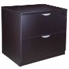 Picture of Executive 2 Drawer Lateral File Cabinet with Locking Drawers for Office Storage-Mahogany