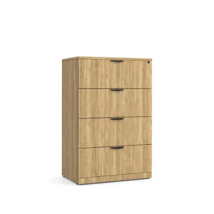 Picture of 4 Drawer Lateral File Cabinet with Lock – Office Storage Filing Cabinet 