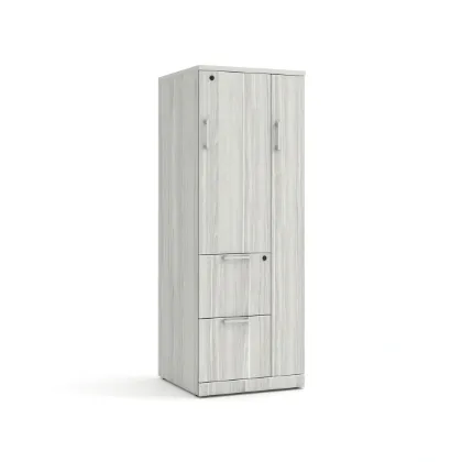 Picture of Executive Wardrobe Storage Cabinet with File Drawers, Shelves and Locking Doors