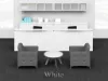 Double reception desk with transaction counters