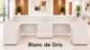 Picture of 2 Person Reception Desk with Glass Transaction Counter and Storage