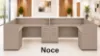 Picture of 2 Person Reception Desk with Glass Transaction Counter and Storage