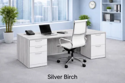 Double Pedestal Desk – Modern Office Desk with Storage