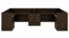 Picture of 2 Person Reception Desk with Glass Transaction Counter and Storage