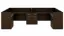 Picture of 2 Person Reception Desk with Glass Transaction Counter and Storage