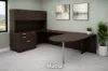 U-Shaped Peninsula Desk with Hutch, Storage and Cable Management