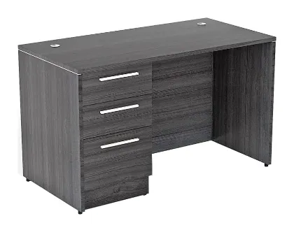 small pedestal desk with drawers and locking storage