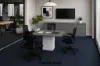 Modular Square Conference Table with Cube Base, Cable Management and Power Options