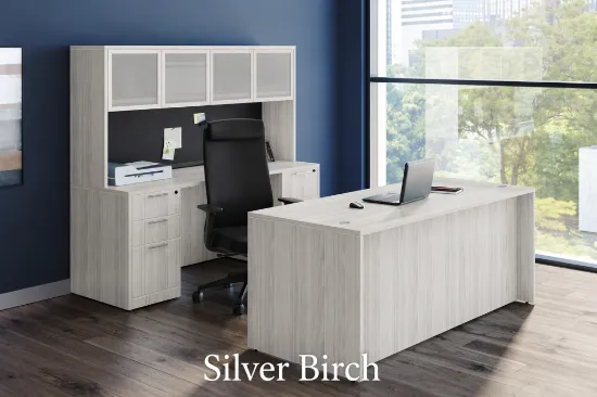 71" Executive Desk with Credenza and Hutch Set 