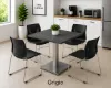 large square table 30 inch tall with stainless steel base