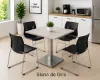 large square table 30 inch tall with stainless steel base