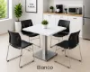 large square table 30 inch tall with stainless steel base